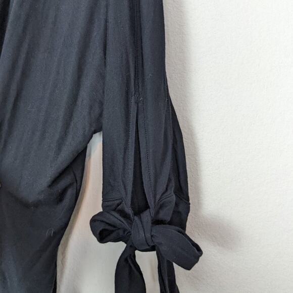 Free People Black Solid Keepin' On Button Blouse Size M - Picture 5 of 9